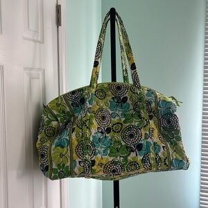 Vera Bradley Duffel Bag.  Yellow, Green, Turquoise, Black and White
